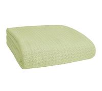 Belizzi Home 100% Cotton Bed Blanket, Breathable Bed Blanket Queen Size, Cotton Thermal Blankets Queen, Perfect for Layering Any Bed for All Season, Sage Green