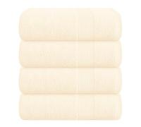 BELIZZI HOME 4 Pack Bath Towel Set 27x54, 100% Ring Spun Cotton, Ultra Soft Highly Absorbent Machine Washable Hotel Spa Quality Bath Towels for Bathroom, 4 Bath Towels - Ivory