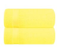 Belizzi Home Cotton 2 Pack Oversized Bath Sheet 35x70, Large Bath Sheet, Ultra Soft, Absorbent, Compact, Eco-Friendly, Recyclable, Quick Drying and Lightweight Towel - Lime Yellow