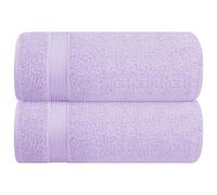 Belizzi Home Cotton 2 Pack Oversized Bath Sheet 35x70, Large Bath Sheet, Ultra Soft, Absorbent, Compact, Eco-Friendly, Recyclable, Quick Drying and Lightweight Towel - Purple