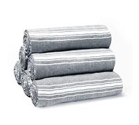 BELIZZI HOME Peshtemal Turkish Towel 100% Cotton Chevron Beach Towels Oversized 36x71 Set of 6, Beach Towels for Adults, Soft Durable Absorbent Extra Large Bath Sheet Hammam Towel - Black