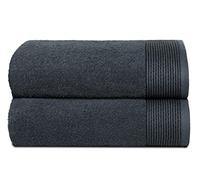 Belizzi Home Ultra Soft 2 Pack Oversized Bath Towel Set 28x55 inche, 100% Cotton Large Bath Towel, Ultra Absorbant Compact Quickdry & Lightweight Towel, Ideal for Gym Travel Camp Pool - Charcoal Grey