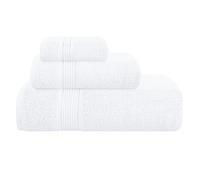 BELIZZI HOME Ultra Soft 3 Pack Cotton Towel Set, Contains a Bath Towel 28x55 inch, a Hand Towel 16x24 inch & a Wash Coth 12x12 inch, Ideal Everyday use, Compact & Lightweight - White