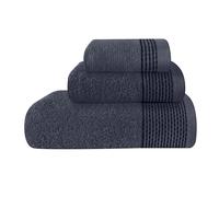 Belizzi Home Ultra Soft 3 Pack Cotton Towel Set, Contains a Bath Towel 28x55 inch, a Hand Towel 16x24 inch & a Wash Coth 12x12 inch, Ideal Everyday use, Compact & Lightweight -Charcoal Grey