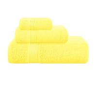 Belizzi Home Ultra Soft 3 Pack Cotton Towel Set, Contains a Bath Towel 28x55 inch, a Hand Towel 16x24 inch & a Wash Coth 12x12 inch, Ideal Everyday use, Compact & Lightweight - Lime Yellow