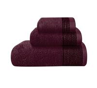 Belizzi Home Ultra Soft 3 Pack Cotton Towel Set, Contains a Bath Towel 28x55 inch, a Hand Towel 16x24 inch & a Wash Coth 12x12 inch, Ideal Everyday use, Compact & Lightweight -Burgundy