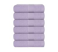 BELIZZI HOME Ultra Soft 6-Piece Hand Towel Set 16x28-100% Ringspun Cotton - Durable & Highly Absorbent Hand Towels - Ideal for use in Bathroom, Kitchen, Gym, Spa & General Cleaning - Purple