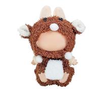 Beljeley Doll Clothes, Compatible with Labubu, Animal-Inspired Hoodie Outfit with Accessories, Soft Fabric Collectible Apparel for Display (NO Doll) (Brown Bear)