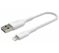 Belkin 0.15m USB A to Lightning Braided Cable - White
