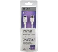 Belkin 1.8m Firewire Cable 9pin- 6-pin - White