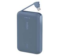 Belkin 10000 mAh 20W Backup Battery with Integrated USB-C Cable, Blue