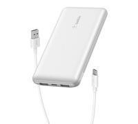 Belkin 10000mAh 15W 3 Port Power Bank, USB A to USB C Cable Included