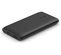 Belkin 10000mAh power bank, USB-C Power Delivery fast charging portable charger with 18W USB-C and 12W USB-A ports, 10K travel battery pack for Samsung Galaxy, Pixel, iPhone, iPad, tablets - Black