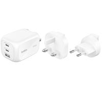 Belkin 100W Dual USB-C & A Wall Charger with EU & US Travel Tips - White