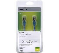 Belkin 10m RJ45 Male to Male Fast CAT5e Shielded Snagless Patch Cable - Blue