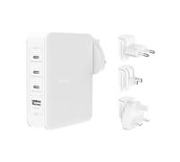 Belkin 140W 4-Port GaN Wall Charger, Multi-Port Travel Plug w/ USB-C Power Delivery Fast Charge & USB-A Port Phone Charger - iPhone 17, Samsung Galaxy, Google Pixel, iPad, MacBook, laptop, tablet, etc