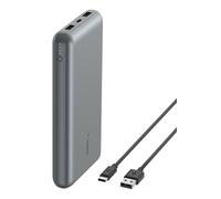 Belkin USB C Portable Charger 20000mAh, 20K Power Bank with USB Type C Input Output Port and 2 USB A Ports with Included USB C to A Cable for iPhone, Galaxy, Pixel, iPad, AirPods and More -Space Grey
