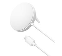 Belkin Magnetic Wireless Charging Pad 15W with Pop-Up Stand - MagSafe-Compatible Certified Qi2 Wireless Charger for iPhone 16 Series, Samsung Galaxy S25 Series, AirPods, & More (No PSU) - White