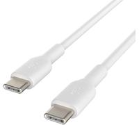 Belkin BoostCharge USB-C to USB-C fast charger cable, USB type C charger cable fast charging for iPhone 16, 15, Samsung Galaxy S24, S23, Pixel, iPad, MacBook, Nintendo Switch and more - 1m, White