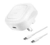 Belkin 20W USB-C Slimline Wall Charger + 1m USB-C to USB-C Cable - White