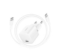 Belkin 25W Fast USB-C Mains Charger with 1m USB-C to USB-C Cable, White