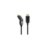 Belkin 2M Hdmi Cable Dual 180 Degree Swivel With Ethernet Gold Plated Black F3Y023Bf2M