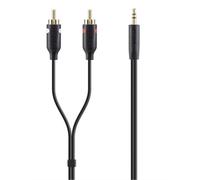 Belkin F3Y116BT2M audio cable 2 m 2 x RCA 3.5mm Black