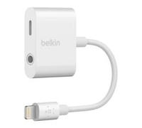 Belkin 3.5mm Audio + Charge Rockstar (iPhone Aux Adapter, iPhone Charging Adapter for iPhone 11, 11 Pro, 11 Pro MAX, XS, XS MAX, XR, 8, 8 Plus and More), F8J212btWHT