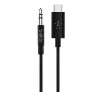 Belkin RockStar™ 3.5mm with USB-C™ Connector audio cable USB C Black