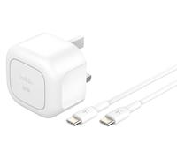 Belkin BoostCharge Compact Wall Charger 30W, Travel-friendly USB-C Power Delivery Fast Charging for Apple iPhone 17, Air, Samsung Galaxy S25, Pixel, iPad, AirPods, Tablet - With Type C Cable - White