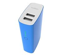 Belkin 4,000 mAh Power Bank, Dual USB Portable Charger, Battery Pack for Apple iPhone, iPad, iPod, Samsung Galaxy and Universal Smartphones/Tablets - Blue