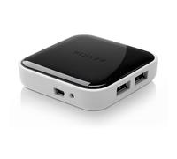 Belkin 4-Port Powered Desktop Node Hub (USB 2.0, 480 Mbps, Black, Silver)