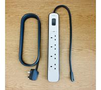 Belkin 4 Way/4 Plug 2 m Surge Protection Extension Lead Strip, White