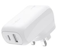 Belkin BoostCharge 42W Dual Port Wall Charger with USB-C and USB-A | Samsung, Pixel, iPhone Charger, Fast Charging, 30W USBC Port + 12W USBA Port, PPS Technology, Compact and Travel Friendly