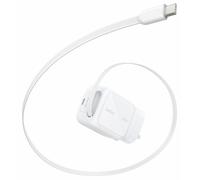 Belkin 45W USB-C Fast Wall Charger with 0.8m USB-C Retractable Cable - White