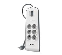 Belkin 6-Socket Surge Protector Extension Lead / 2 USB-A Ports 2m Cable