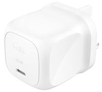Belkin USB-C Plug 65W, Fast Charging Wall Charger, Type C Phone Charger - Compatible with Apple iPhone 16/15/14/13, Galaxy S25, Google Pixel 9, MacBook, iPad, AirPods, Chromebook, & More - White