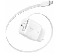 Belkin 67W USB-C GaN Fast Wall Charger with 1m USB-C Retractable Cable - White