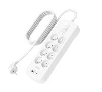 Belkin 8-Outlet Type E Surge Protector Extension Lead USB-C / USB-A 2m Cable