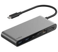 Belkin Connect 8-Port USB-C Hub with Dual USB-C Ports - Grey