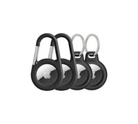 Belkin Apple AirTag Secure Holder w/Key Ring + Carabiner - Scratch Resistant Case with Open Face & Raised Edges - Protective AirTag Keychain Accessories for Keys, Pets, Luggage and