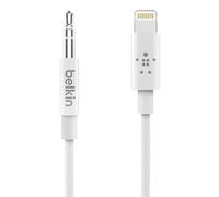 Belkin AV10172bt03-WHT 3.5mm Audio Cable With Lightning Connector, White
