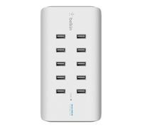 Belkin B2B139vf Rockstar 10-Port USB-A Charger (10 x 2.4 A Fast Charging, Built-In Surge Protection) - White