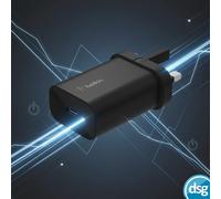 Belkin BoostCharge 25W Wall Charger with PPS, USB Plug with USB-C Power Delivery, Fast Travel USB Charger for iPhone 17, Air, Samsung Galaxy S25, iPad, Pixel, tablets and more - Black