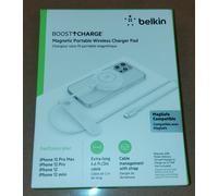 Belkin Boost Charge Magnetic Portable Wireless Pad iPhone 12 MagSafe White USB/C