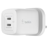 Belkin 65W Power Delivery Dual USB-C GaN Wall Charger-White