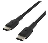 Belkin BoostCharge braided USB C to fast charger cable, USB type C charger cable fast charging for iPhone 16, 15, Samsung Galaxy S24, S23, Pixel, iPad, MacBook, Nintendo and more - 1m, Black