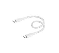 Belkin BoostCharge (0.5ft) Braided USB-C to USB-C Cable for iPhone 16, iPhone 16 Pro, iPhone 16 Pro Max, iPhone 16 Plus, iPhone 15, Galaxy S24, S23, Note10, Pixel 9, Pixel 8, iPad Pro & More - White