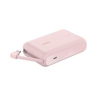 Belkin BoostCharge 10000mAh, portable power bank with integrated cable PD 20W, fast charge USB-C power delivery, fast charging for iPhone 16 series, iPad Pro, Galaxy S24 and more
