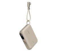 Belkin BoostCharge 10000mAh Power Bank with Digital Battery Display - Sand | 10K Portable Charger, 2 x USB-C Port, 20W, Air-Travel Friendly, Pre-Charged, Detachable USB-C Cable Included, Lightweight